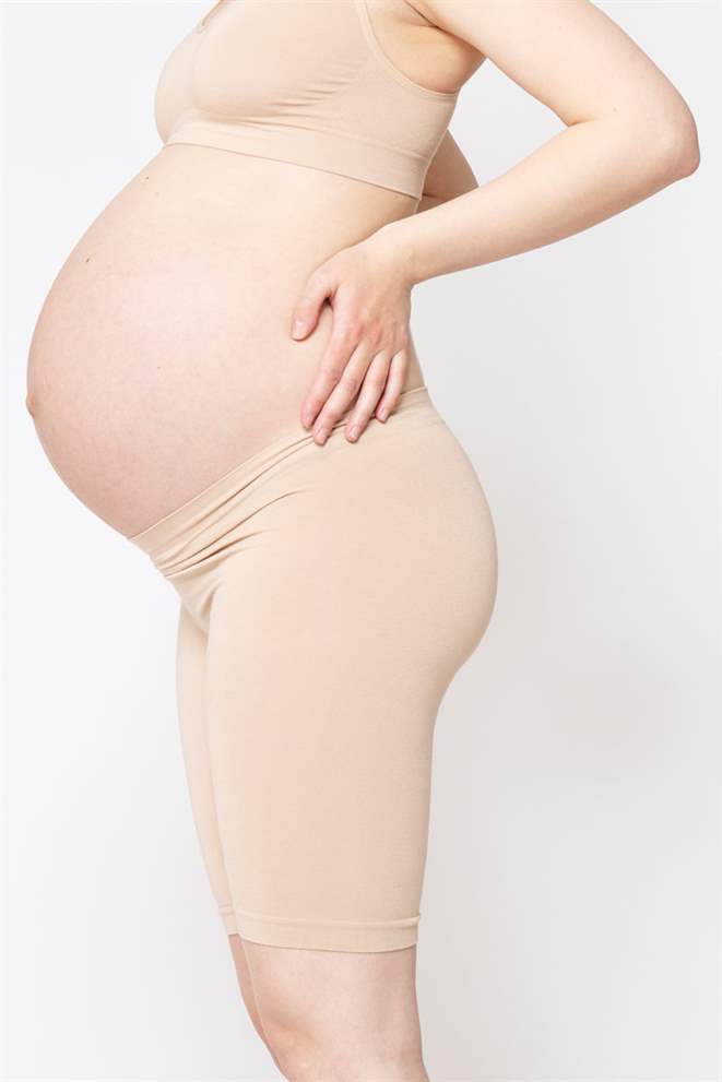 Svarta graviditetsleggings i hållbart producerad bambus  - Full figur