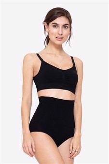 Svart shapewear trosor med bred resår (ekologiskt odlat) - Full figur